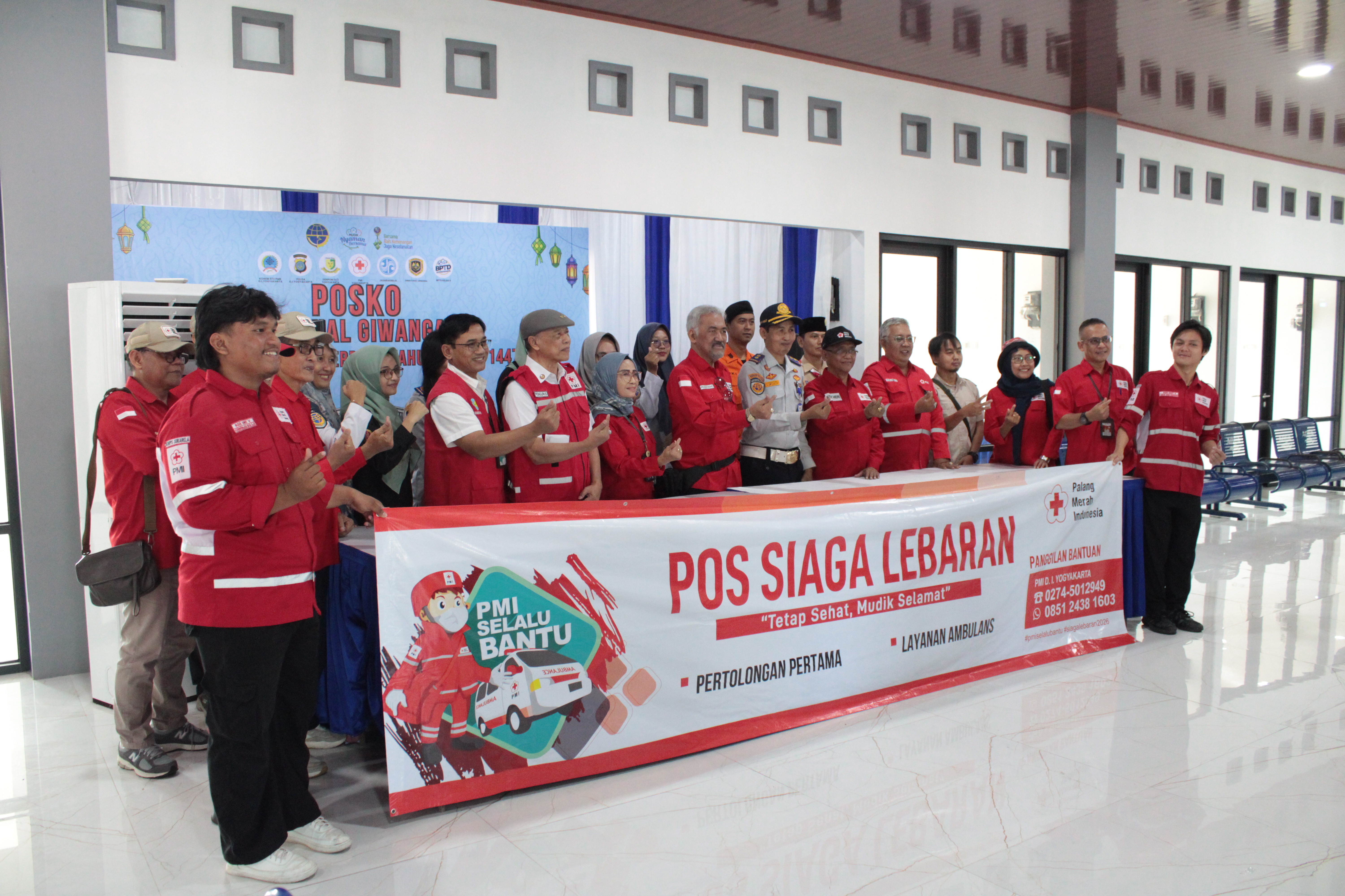 Pastikan Kesiapan Personel, PMI DIY Tinjau Pos Siaga Lebaran di Terminal Giwangan